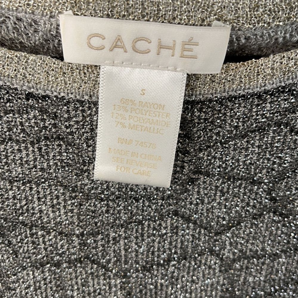 Cach Tunic Top - Size Small - Gold Metallic Shimm… - image 3